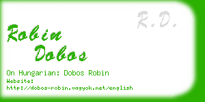 robin dobos business card